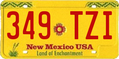 NM license plate 349TZI