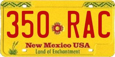 NM license plate 350RAC