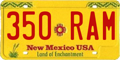NM license plate 350RAM