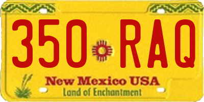 NM license plate 350RAQ