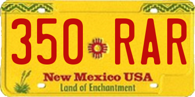 NM license plate 350RAR