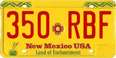 NM license plate 350RBF