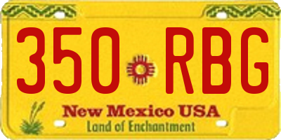 NM license plate 350RBG