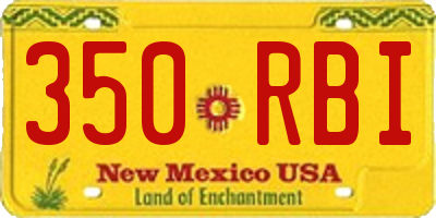 NM license plate 350RBI