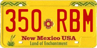 NM license plate 350RBM