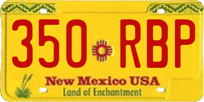 NM license plate 350RBP
