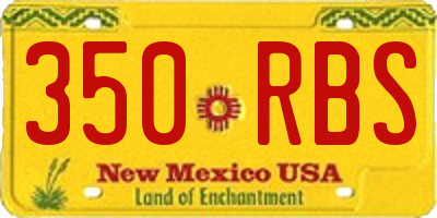 NM license plate 350RBS