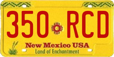 NM license plate 350RCD