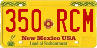 NM license plate 350RCM