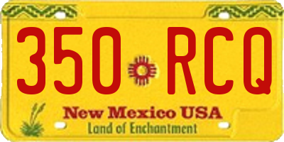 NM license plate 350RCQ