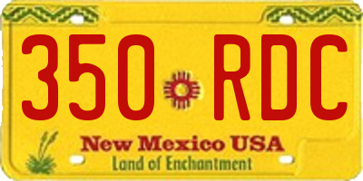 NM license plate 350RDC