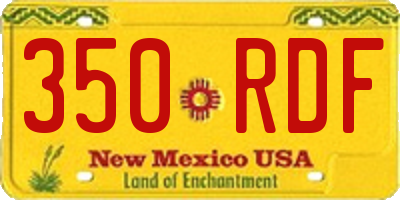 NM license plate 350RDF