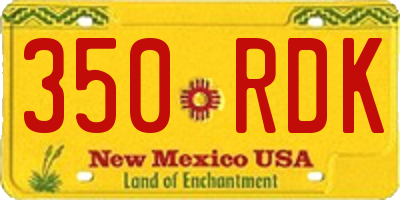 NM license plate 350RDK