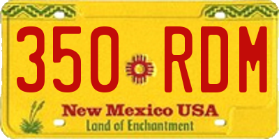 NM license plate 350RDM