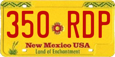 NM license plate 350RDP