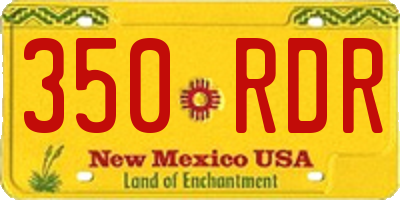 NM license plate 350RDR