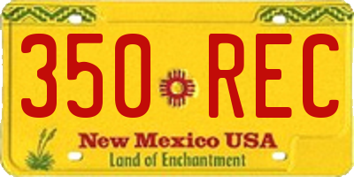NM license plate 350REC