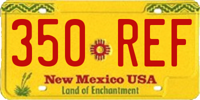 NM license plate 350REF