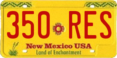 NM license plate 350RES
