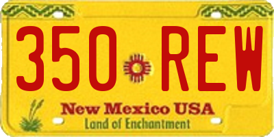 NM license plate 350REW