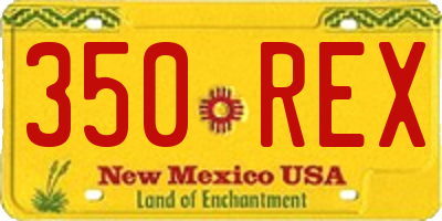 NM license plate 350REX