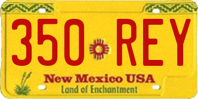NM license plate 350REY