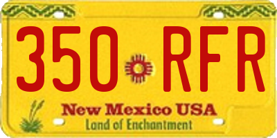 NM license plate 350RFR