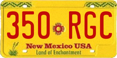 NM license plate 350RGC