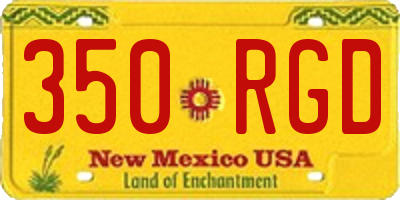 NM license plate 350RGD