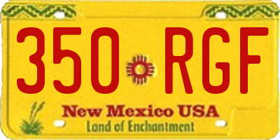 NM license plate 350RGF