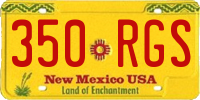 NM license plate 350RGS