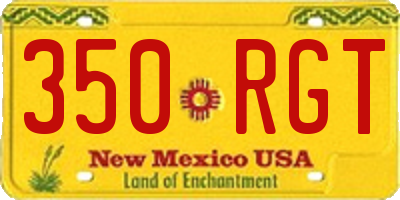 NM license plate 350RGT