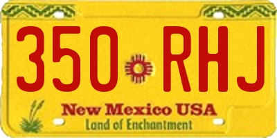 NM license plate 350RHJ