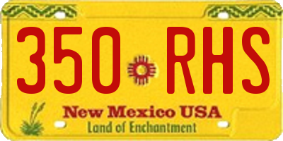 NM license plate 350RHS