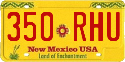 NM license plate 350RHU