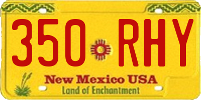 NM license plate 350RHY