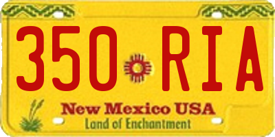 NM license plate 350RIA