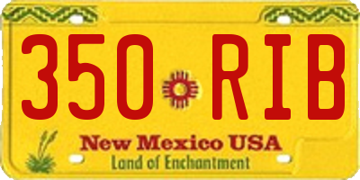 NM license plate 350RIB