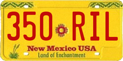 NM license plate 350RIL