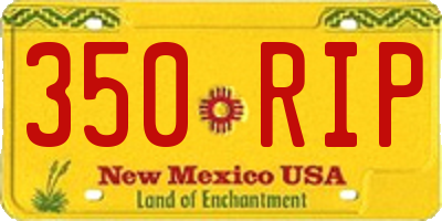 NM license plate 350RIP