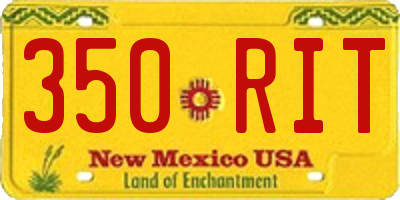 NM license plate 350RIT