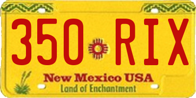 NM license plate 350RIX