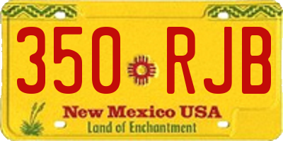 NM license plate 350RJB