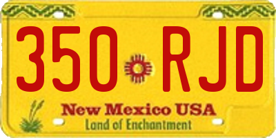 NM license plate 350RJD
