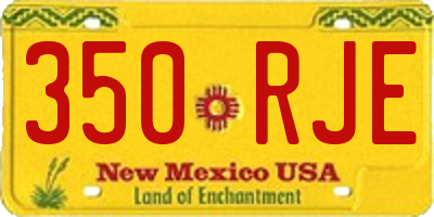 NM license plate 350RJE