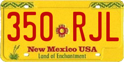 NM license plate 350RJL