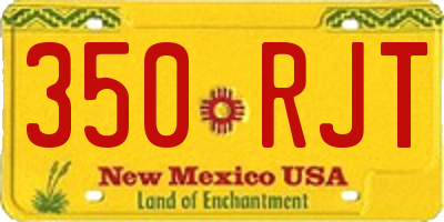 NM license plate 350RJT