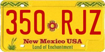 NM license plate 350RJZ