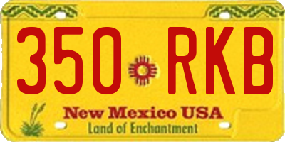 NM license plate 350RKB