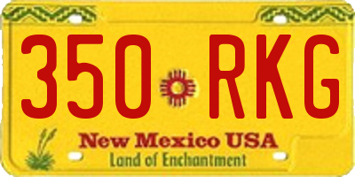 NM license plate 350RKG